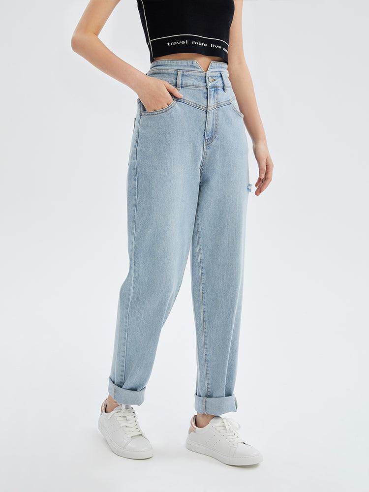 Acetate High-Waist Dad Jeans GOELIA