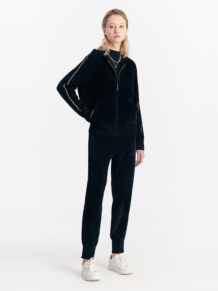 Black Two-piece Sweater Suit GOELIA