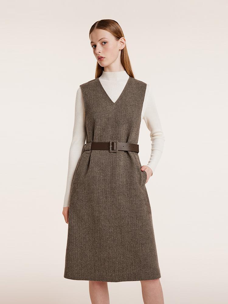 Washable Wool Crop Jacket And Vest Dress Suit GOELIA