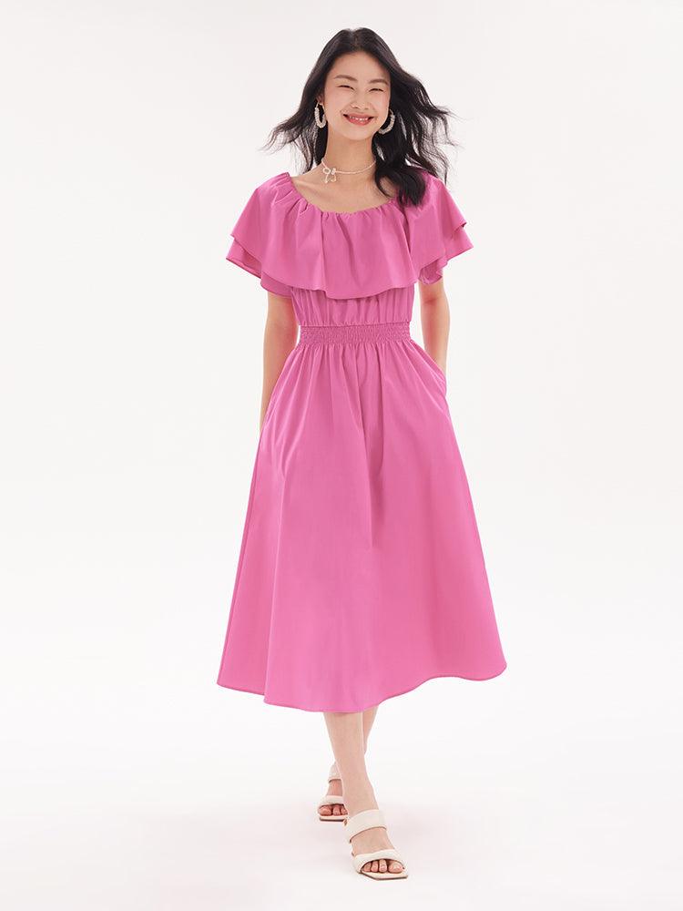 Cotton Ruffle Dress GOELIA