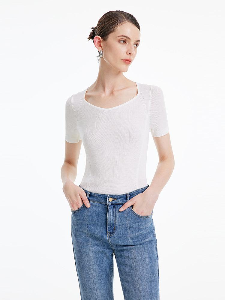 Woolen Round Neck Top GOELIA