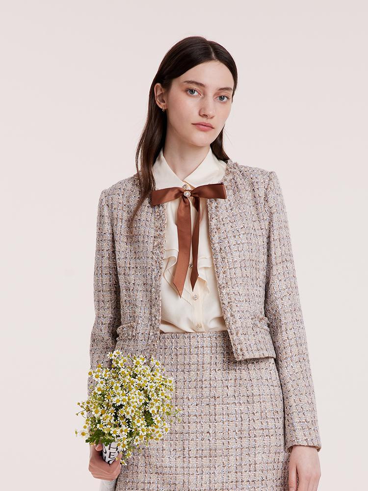 Knitted Tweed Short Jacket GOELIA