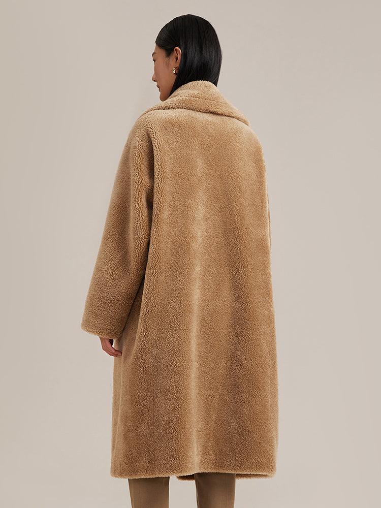 Lamb Wool Oversized Teddy Overcoat GOELIA