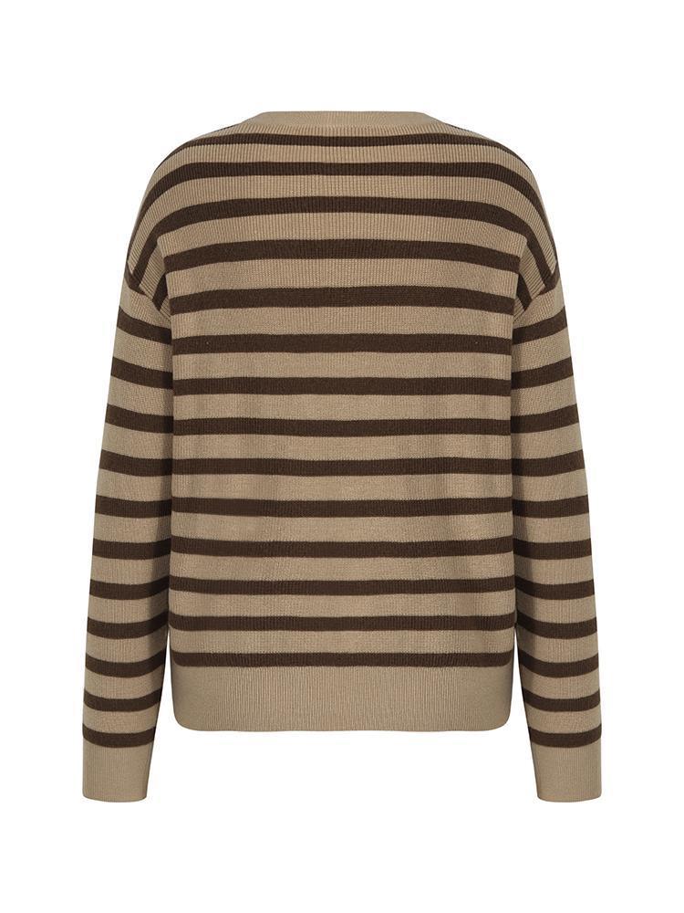 Machine Washable Wool Stripe Sweater GOELIA