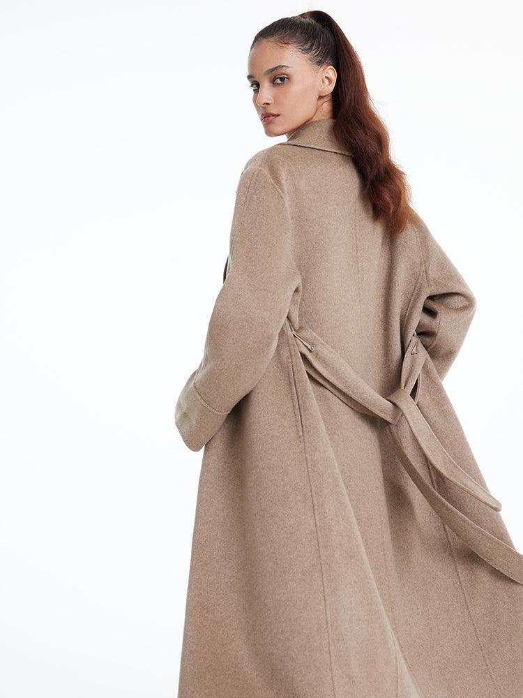 Notched Lapel Cashmere Coat GOELIA