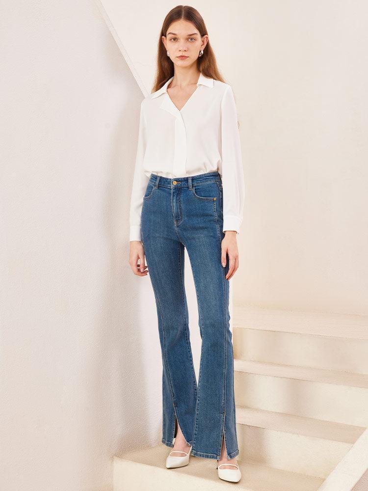 Slit Full-Length Jeans GOELIA