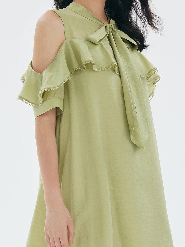 Blazer Lapel Off-the-Shoulder Dress GOELIA