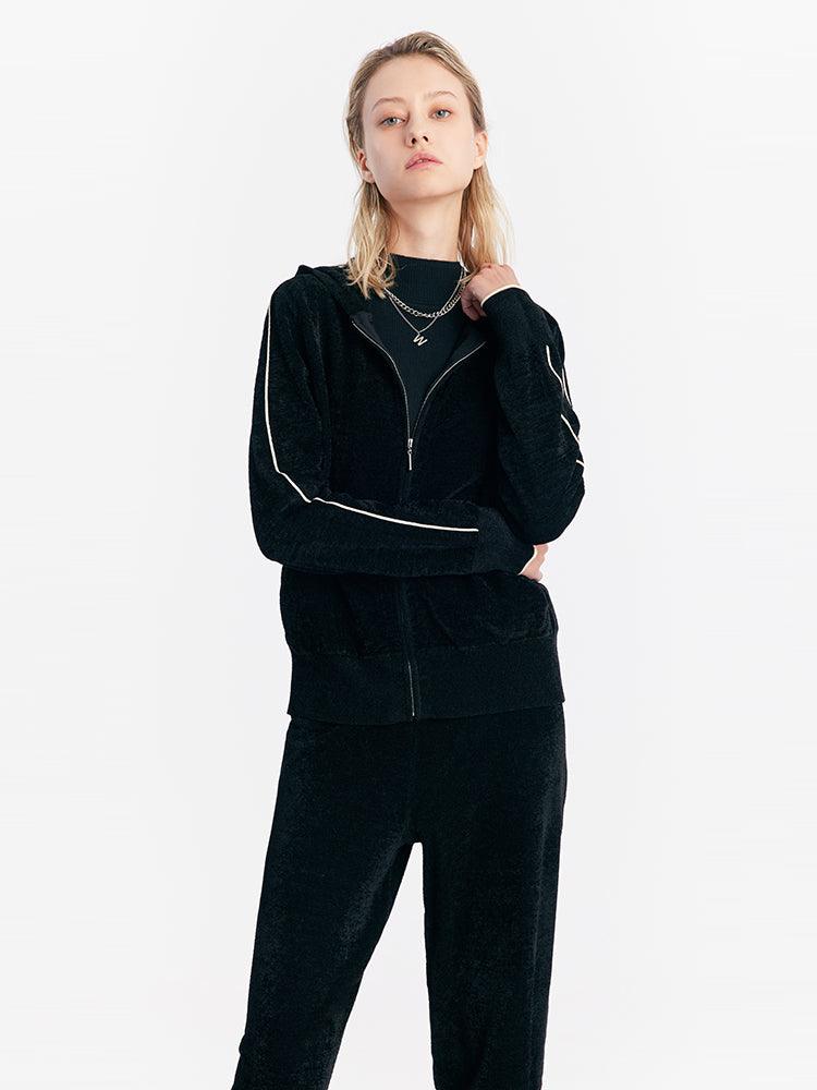 Black Two-piece Sweater Suit GOELIA