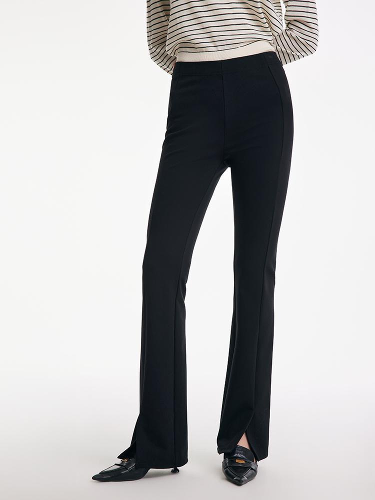 Front Slit Knitted Pants GOELIA