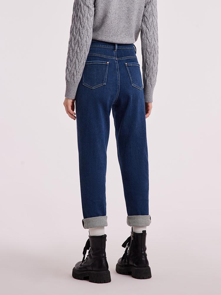 High-Waisted Ankle Length Tapered Jeans GOELIA