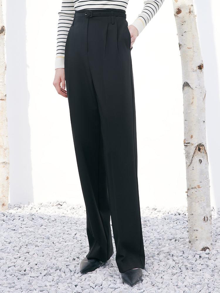 Black Full Length Pants GOELIA