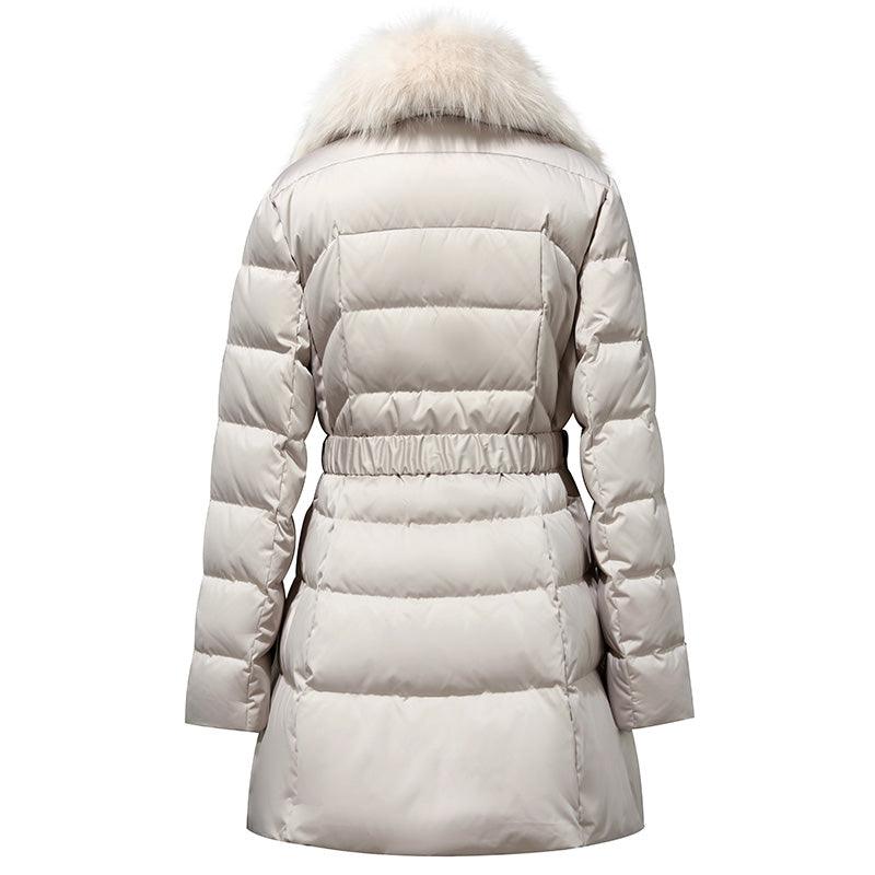 Fox Fur Collar Goose Down Jacket GOELIA