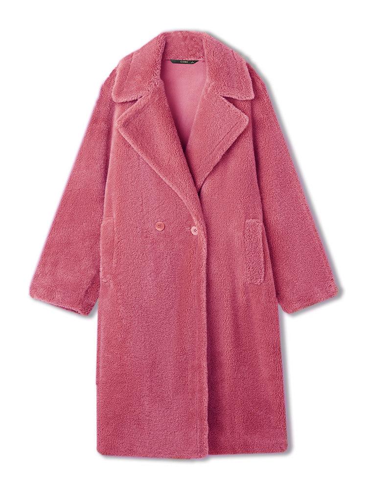 Full Lamb Wool Oversized Teddy Overcoat GOELIA