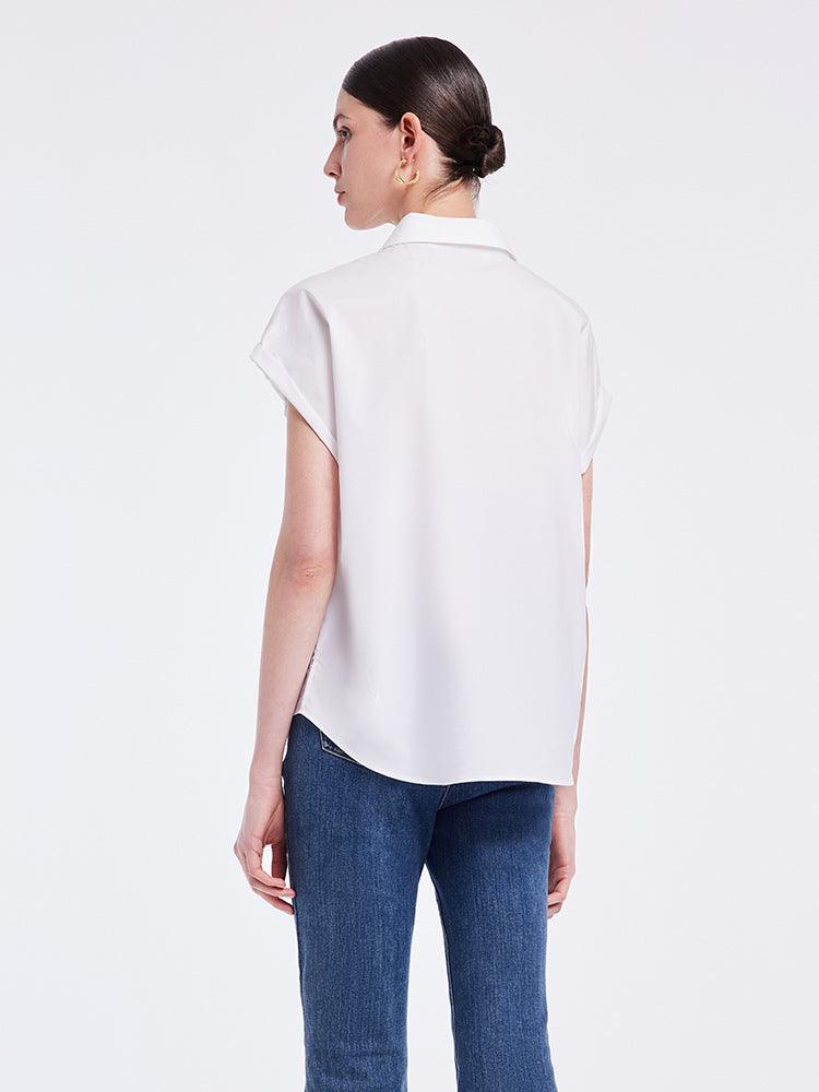 Short Sleeve White Shirt GOELIA