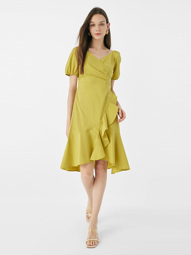 Ruffle Cotton Dress GOELIA