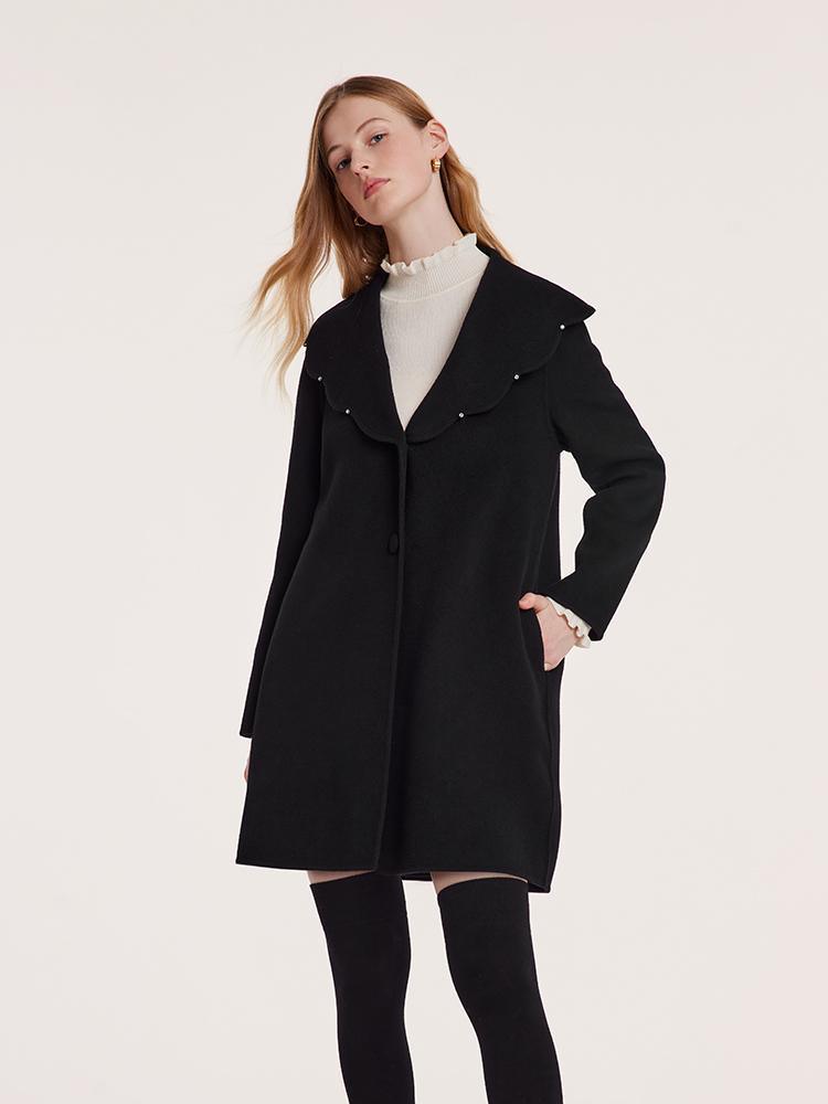 Tencel Wool Lapel Doubled-Faced Coat GOELIA