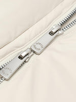 Mid-Length Stand Collar Ruched Goose Down Garment GOELIA