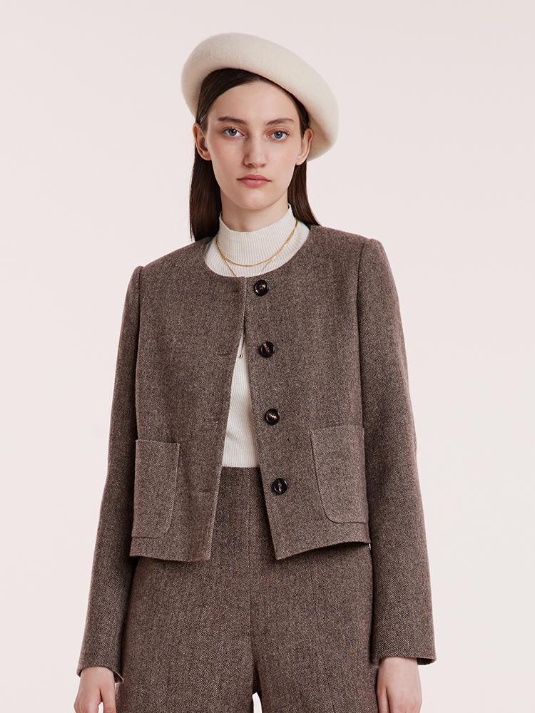 Washable Wool Short Coat