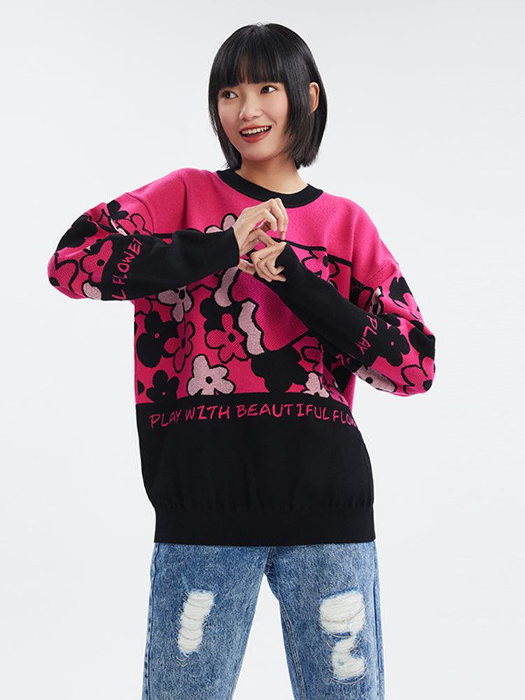 Tencel Woolen Jacquard Sweater GOELIA