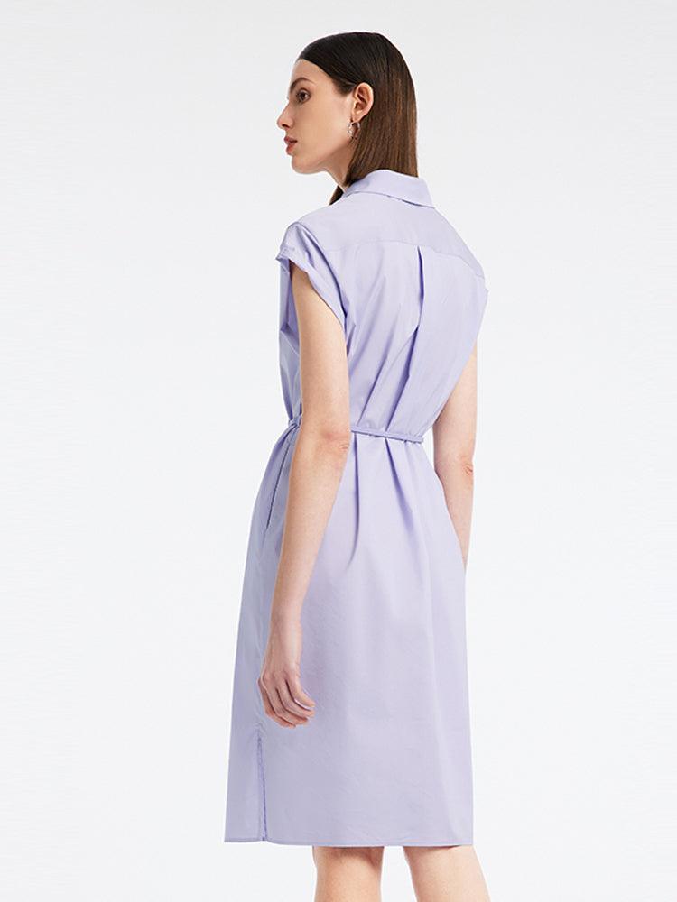 Cotton Shirt Collar Dress GOELIA