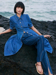 Tencel Denim Shirt Dress GOELIA