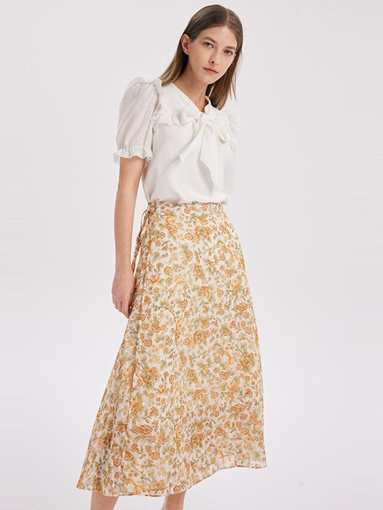 One-Pieced Floral Skirt GOELIA