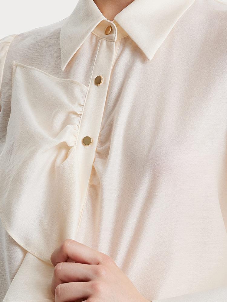 Acetate Ruched Shirt GOELIA