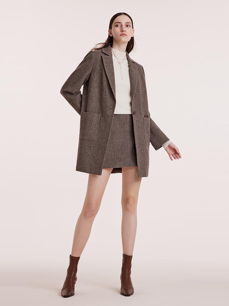 Washable Wool Mid-Length Coat GOELIA