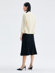 Triacetate Collarless Blazer GOELIA