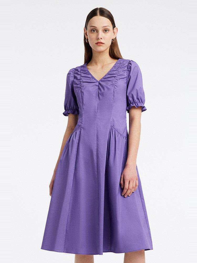 Waist-skimming Cotton Dress GOELIA