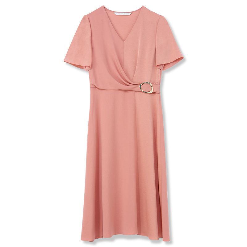 Acetate Waist-skimming V-neck Dress GOELIA