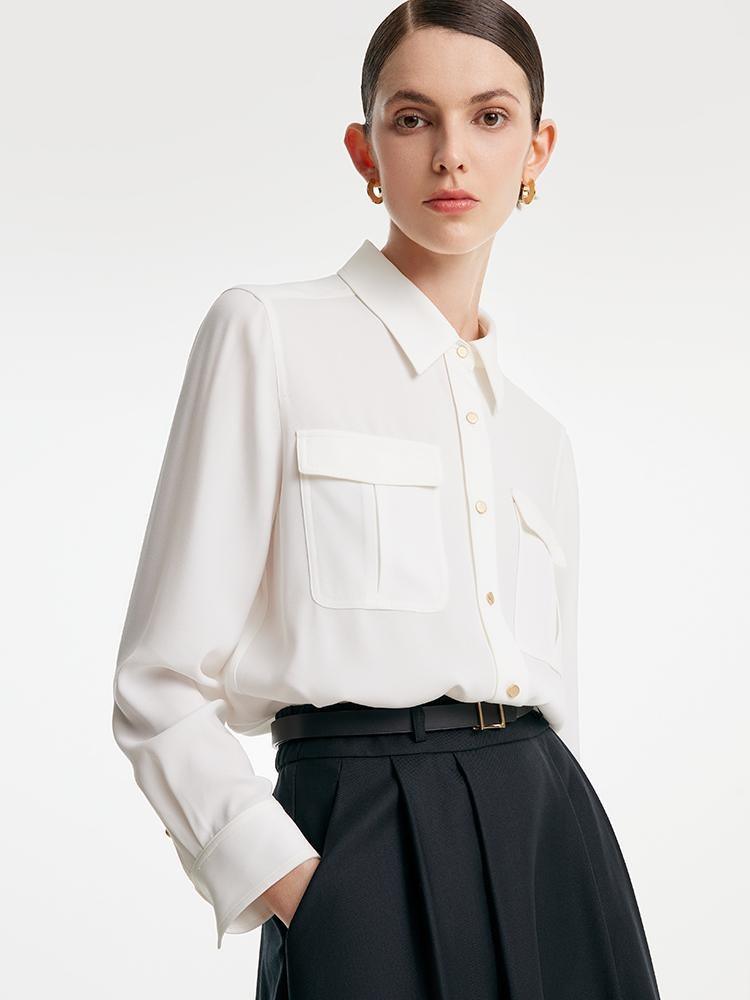 Chemise style trajet en acétate 
