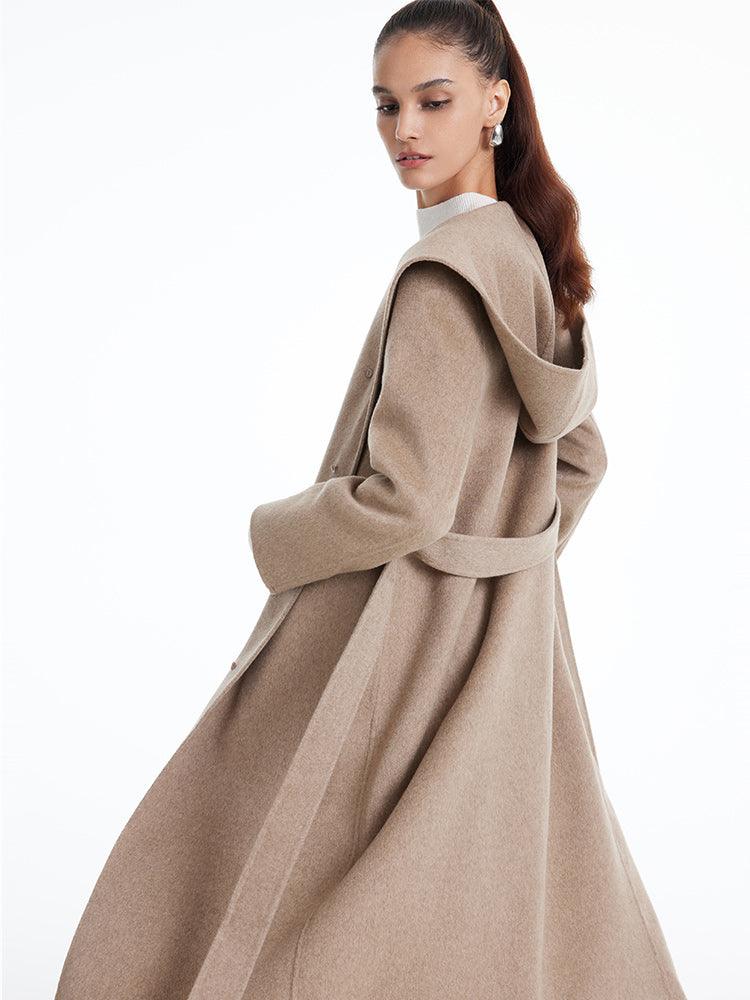 Pure Cashmere Fox Fur Waistcoat Two-piece Coat GOELIA