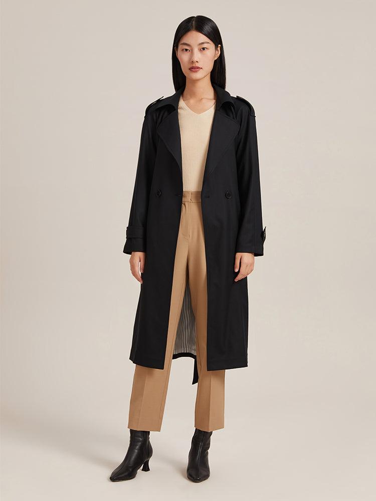 Worsted Woolen Trench Coat GOELIA