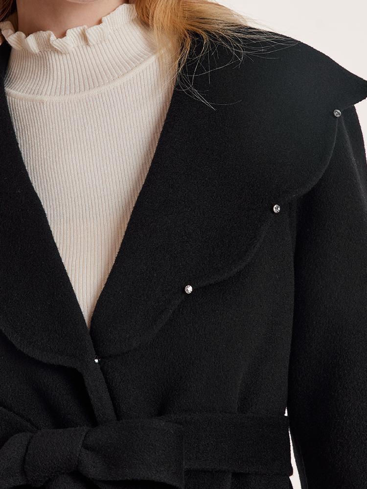 Tencel Wool Lapel Doubled-Faced Coat GOELIA