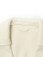 White Mid-Length Double-Faced Wool Coat With Detachable Collar GOELIA