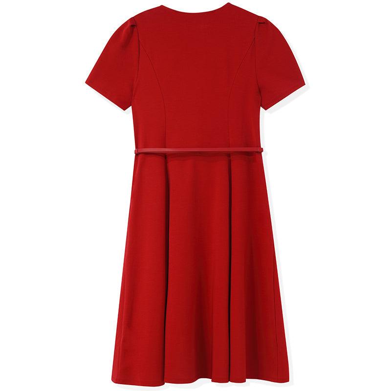 Bubble Sleeve Fitted Dress GOELIA