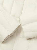 White Stand Collar Short Goose Down Garment GOELIA