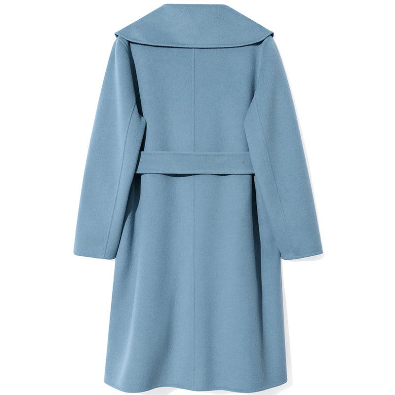 Mid-Length Full Wool Double Woolen Coat GOELIA