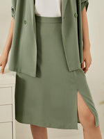 Acetate Straight Skirt GOELIA