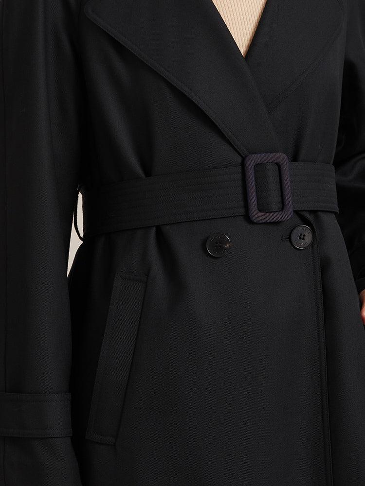 Worsted Woolen Trench Coat GOELIA