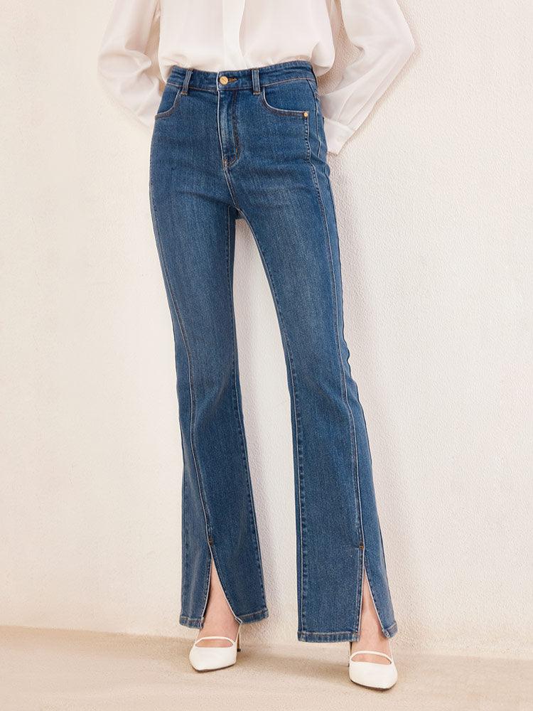 Slit Full-Length Jeans GOELIA