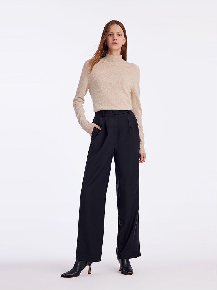 Wool Straight Full Length Pants GOELIA