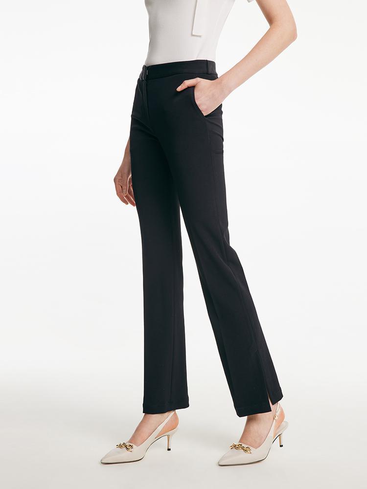 Acetate Stretchy Slight Flared Pants GOELIA