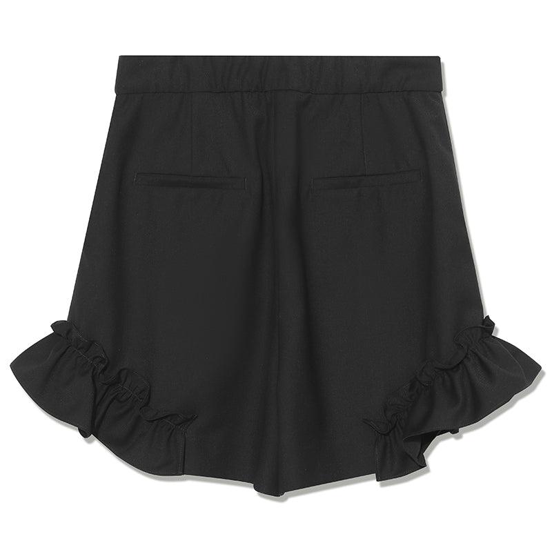 Ruffle Straight Shorts GOELIA