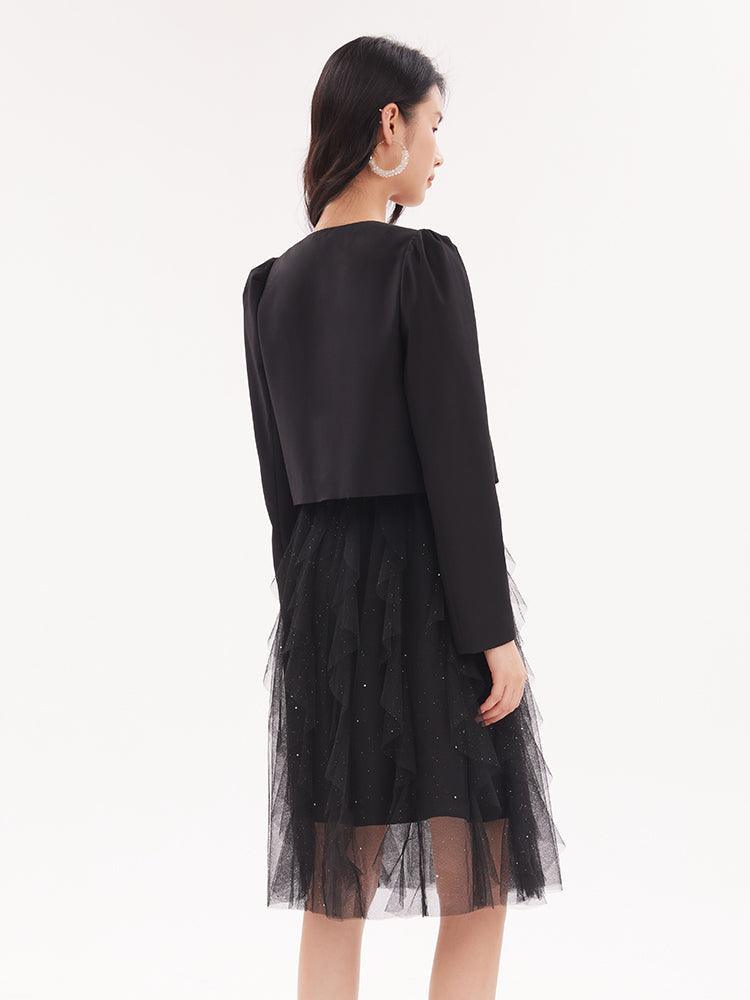 Two-Piece Netted Gauze Dress GOELIA