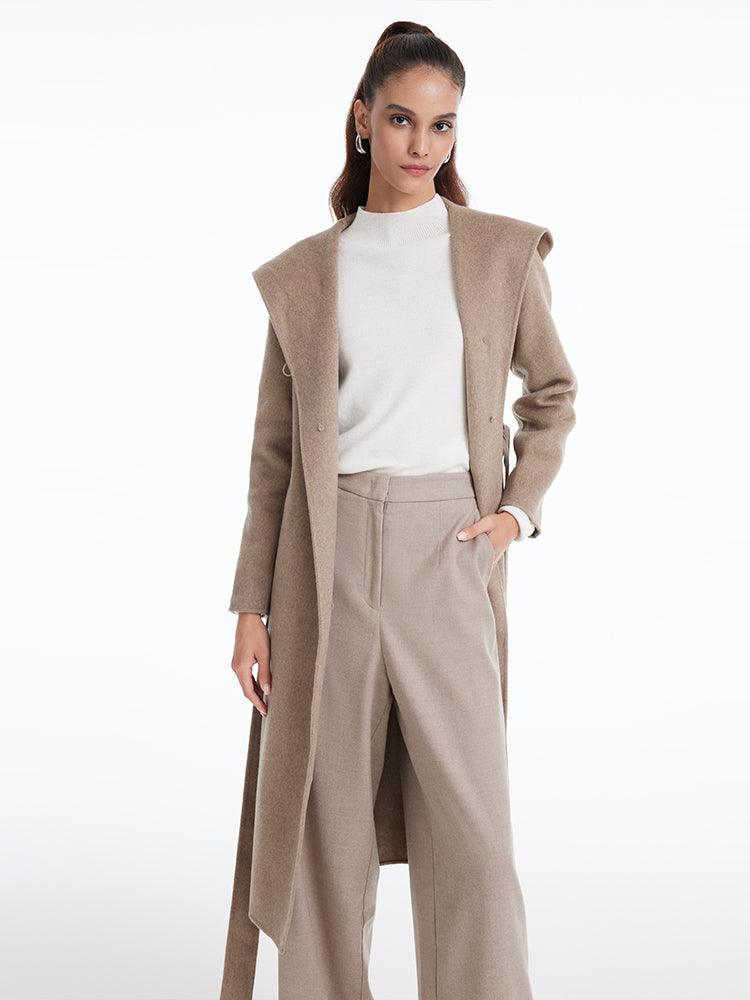 Pure Cashmere Fox Fur Waistcoat Two-piece Coat GOELIA