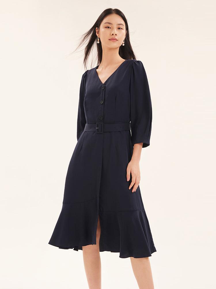 Tencel Asymmetrical Dress GOELIA