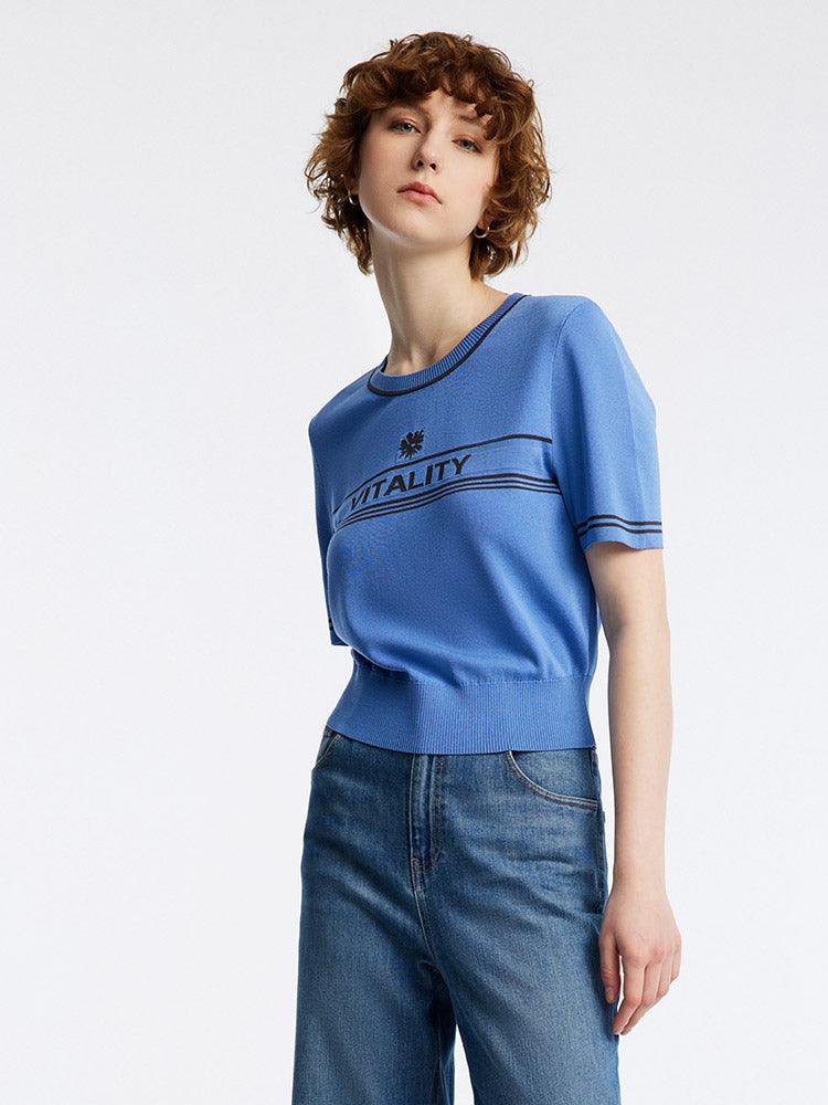 Blue Tencel Acetate Top GOELIA