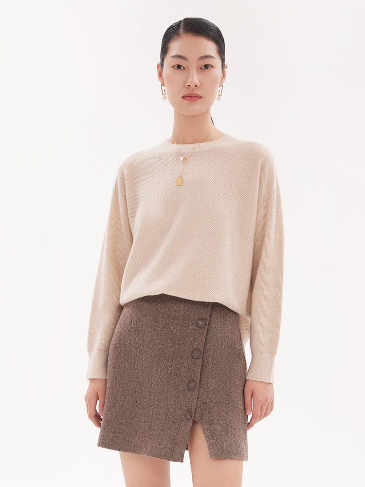 Light Camel Cashmere Sweater GOELIA